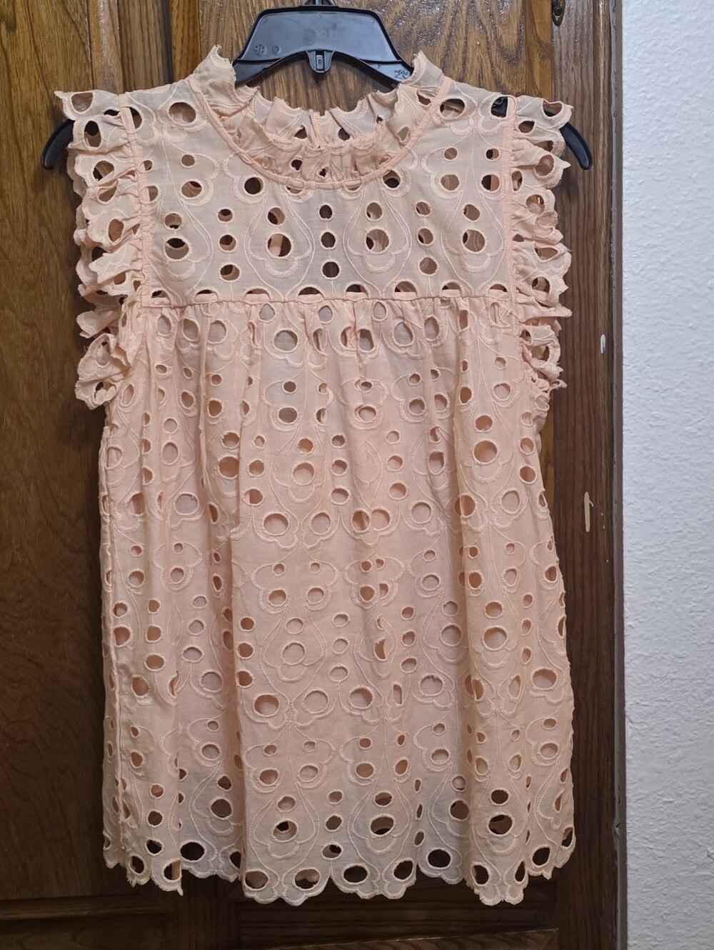 NWOT Ollari New York Ruffled Eyelet Tank Top Size XS